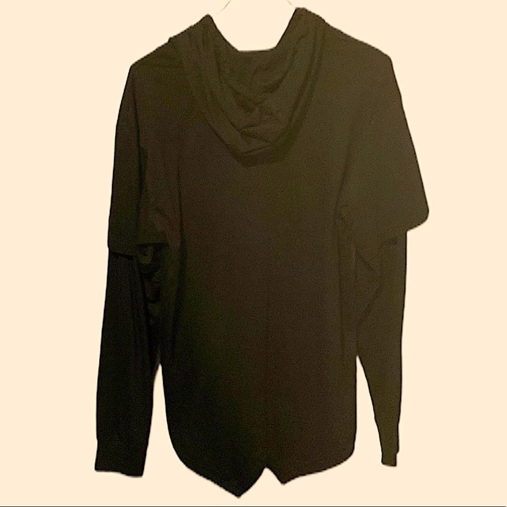 Long Sleeve/Short Sleeve Black & Gold Hoodie - Picture 2 of 4
